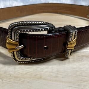 Belts Lot of 2 Women Size 27"- 30" Brighton Leather Western Cowgirl VTG 1994